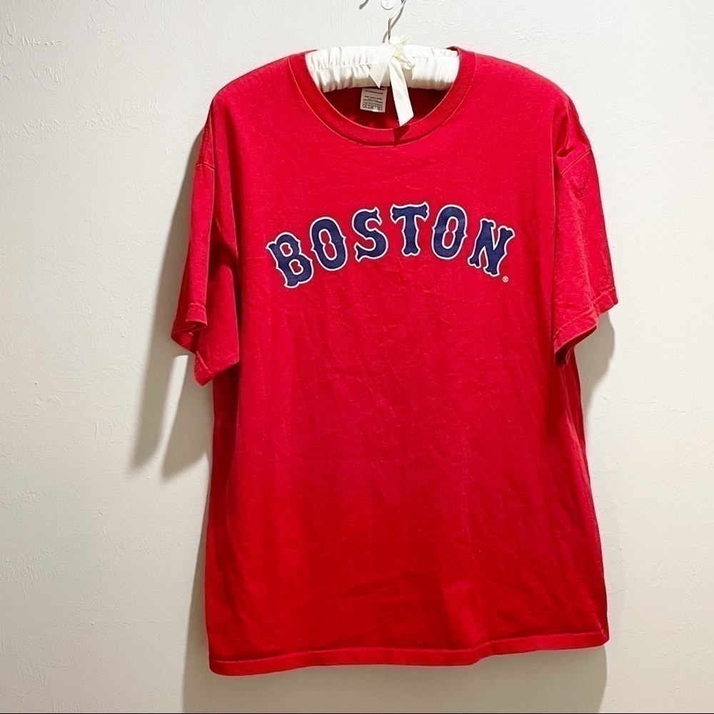 BOSTON RED SOX Men's Red Graphic Logo Tee